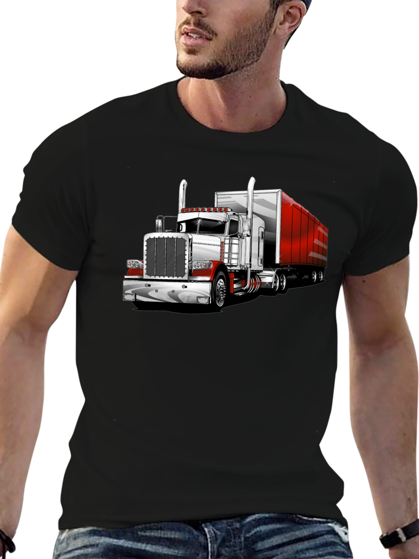 Truck Graphic Tee - Black Cotton
