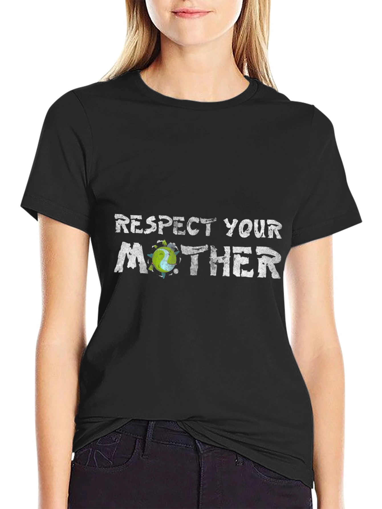 Respect Your Mother Graphic Tee - Black