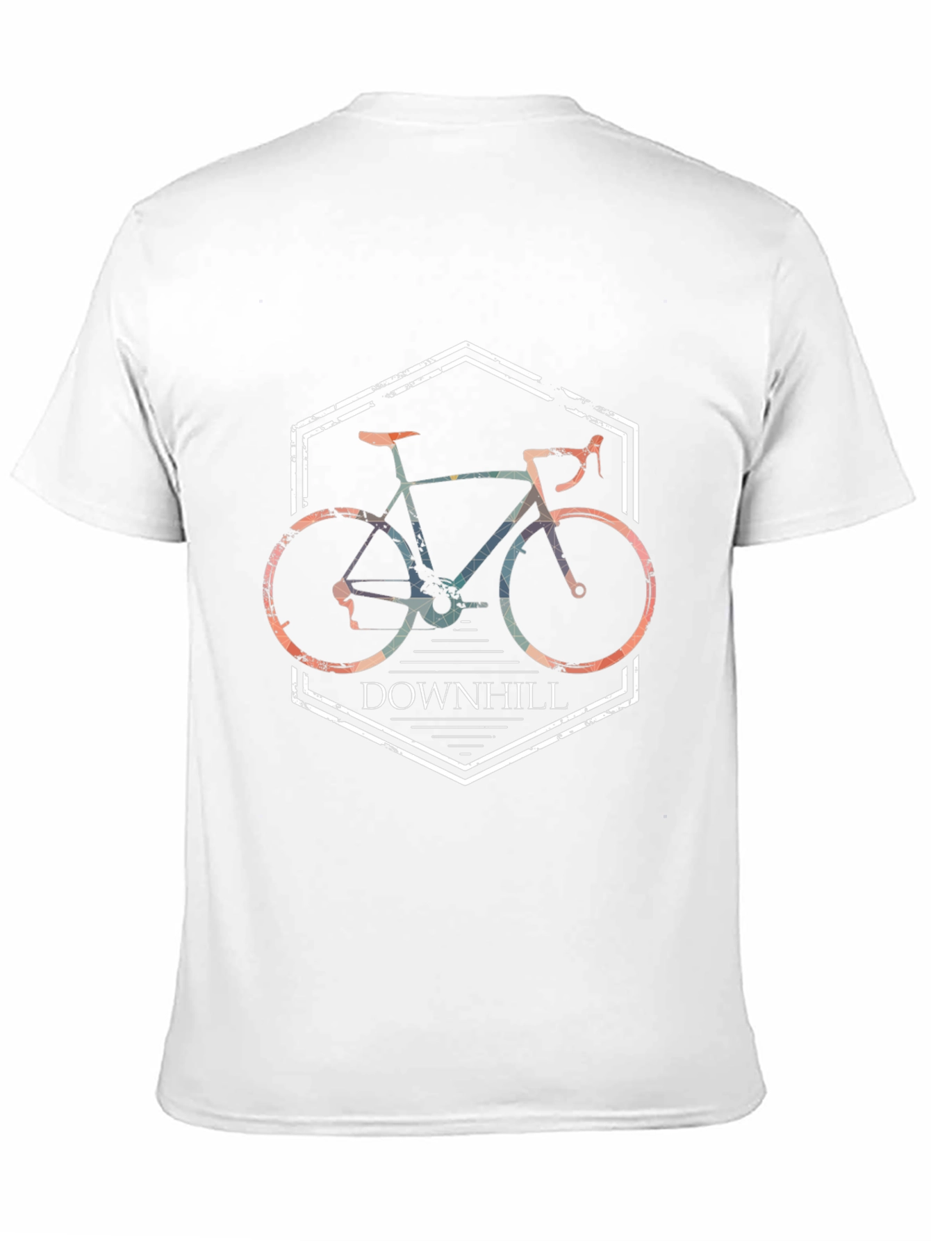 Downhill Bike Graphic Tee - Black Cotton Blend T-Shirt