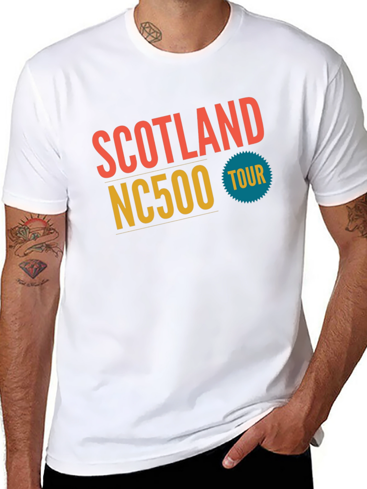 Scotland NC500 Tour Black Graphic T-Shirt