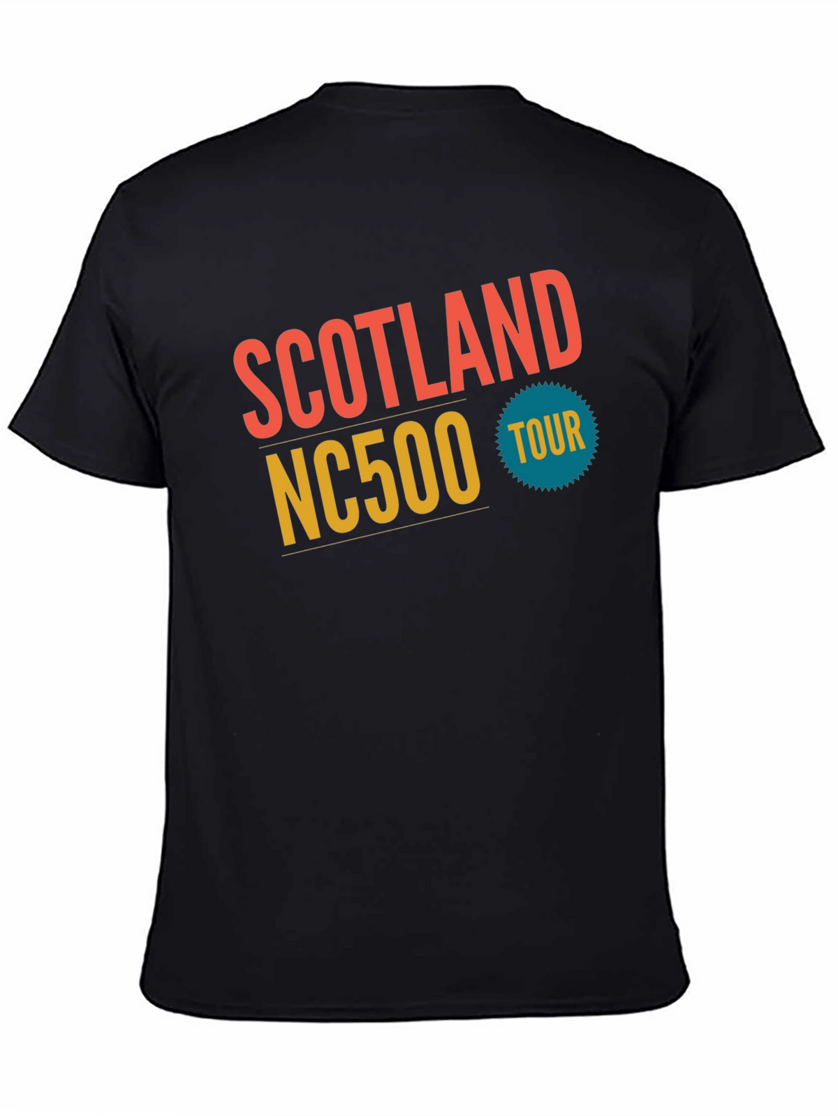 Scotland NC500 Tour Black Graphic T-Shirt
