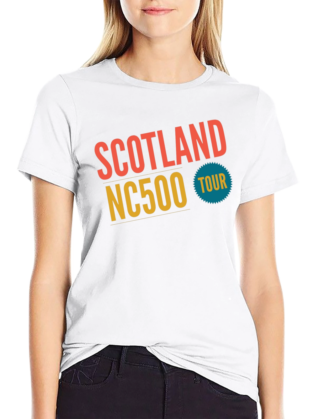 Scotland NC500 Tour Black Graphic T-Shirt