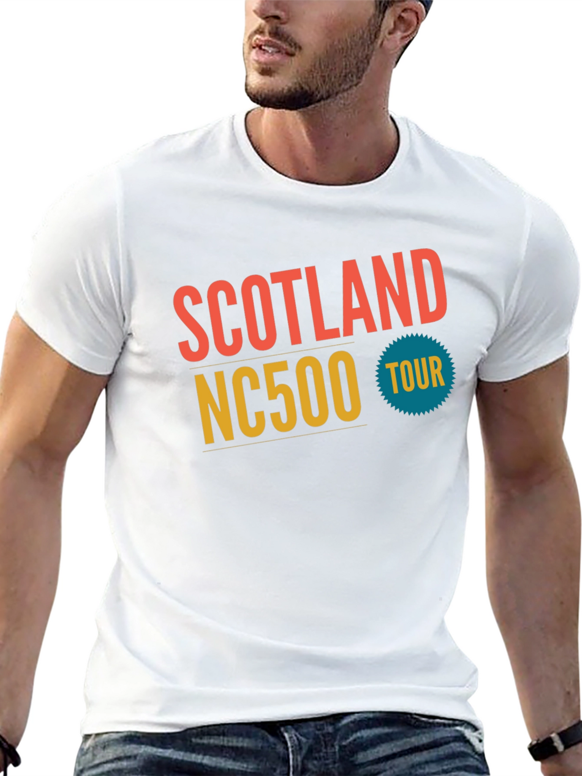 Scotland NC500 Tour Black Graphic T-Shirt