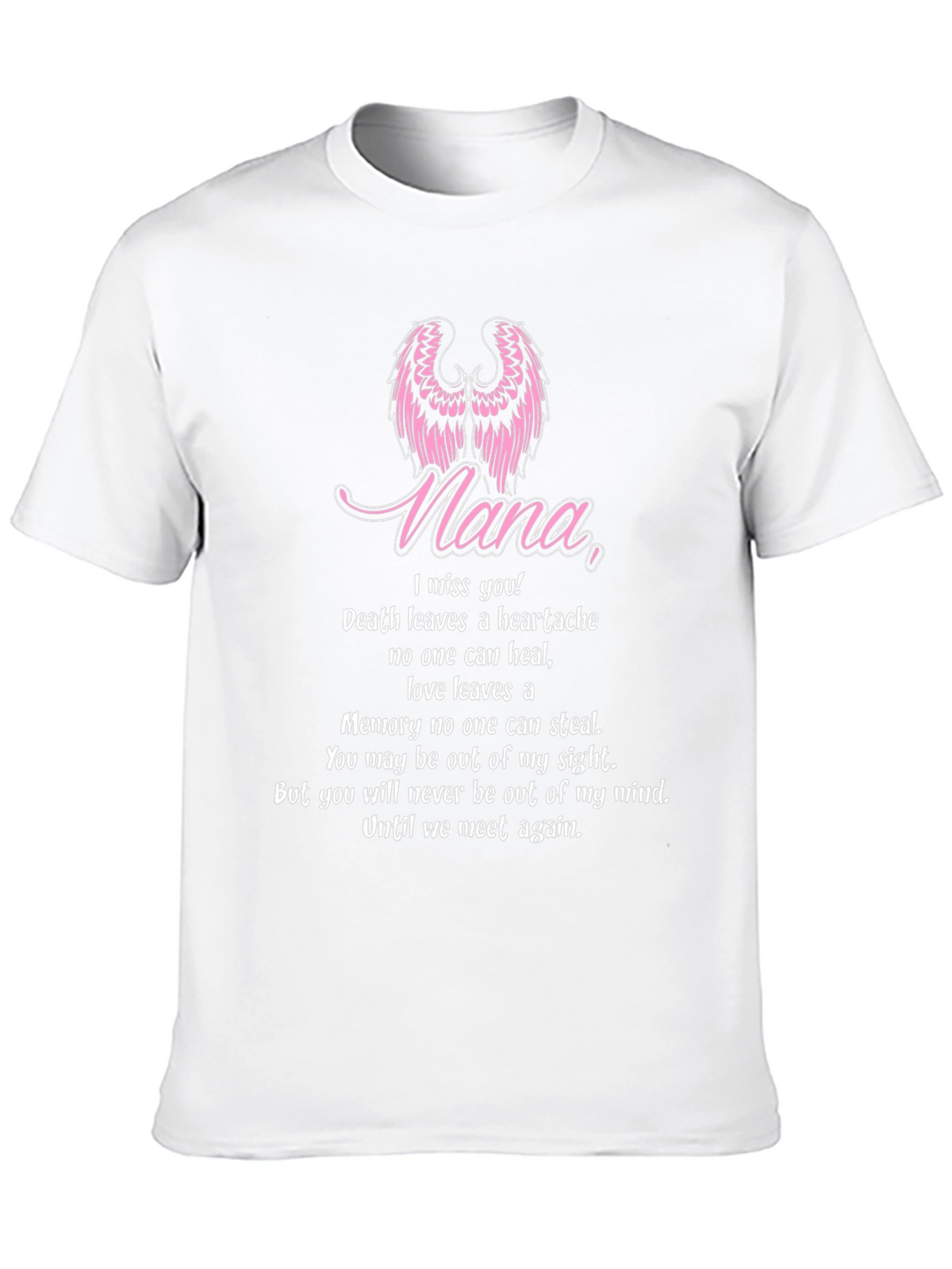 Nana Memorial T-Shirt - Angel Wings Keepsake
