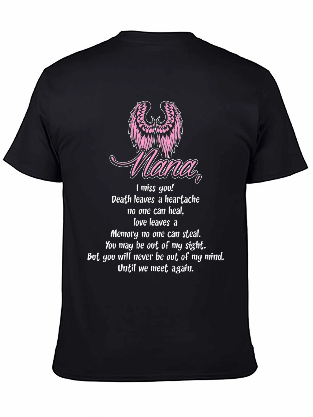 Nana Memorial T-Shirt - Angel Wings Keepsake