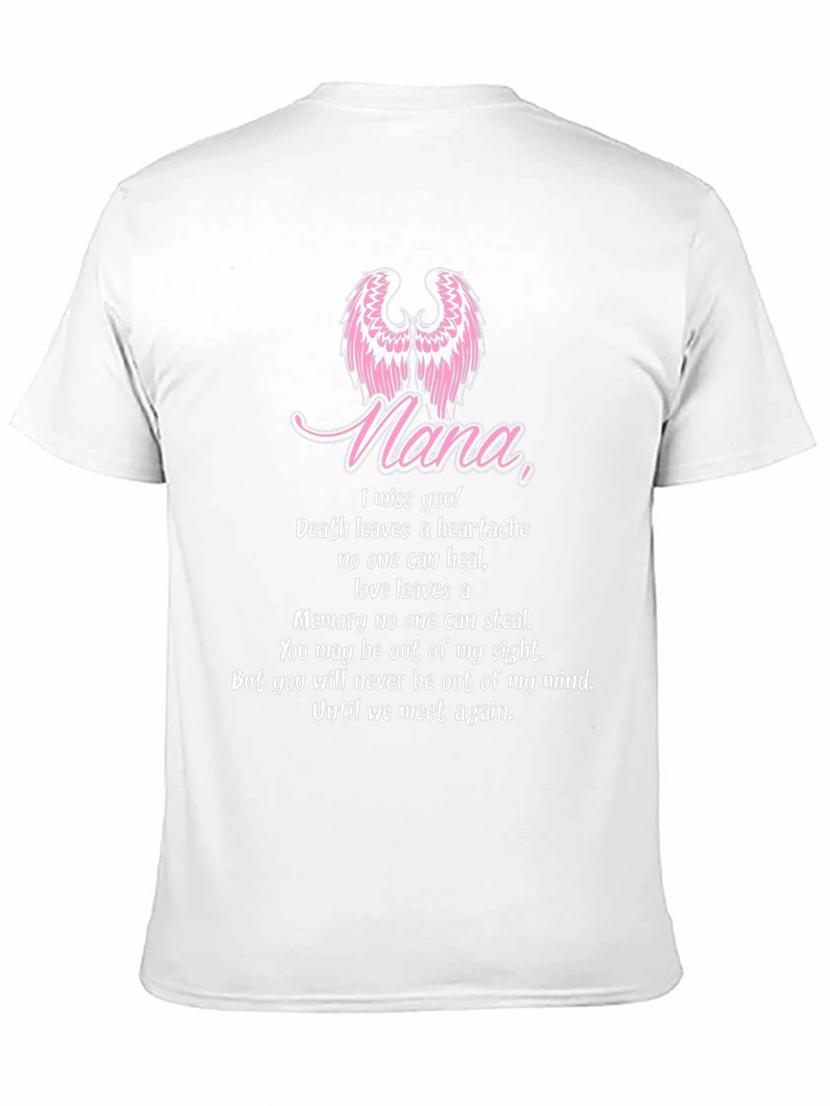 Nana Memorial T-Shirt - Angel Wings Keepsake