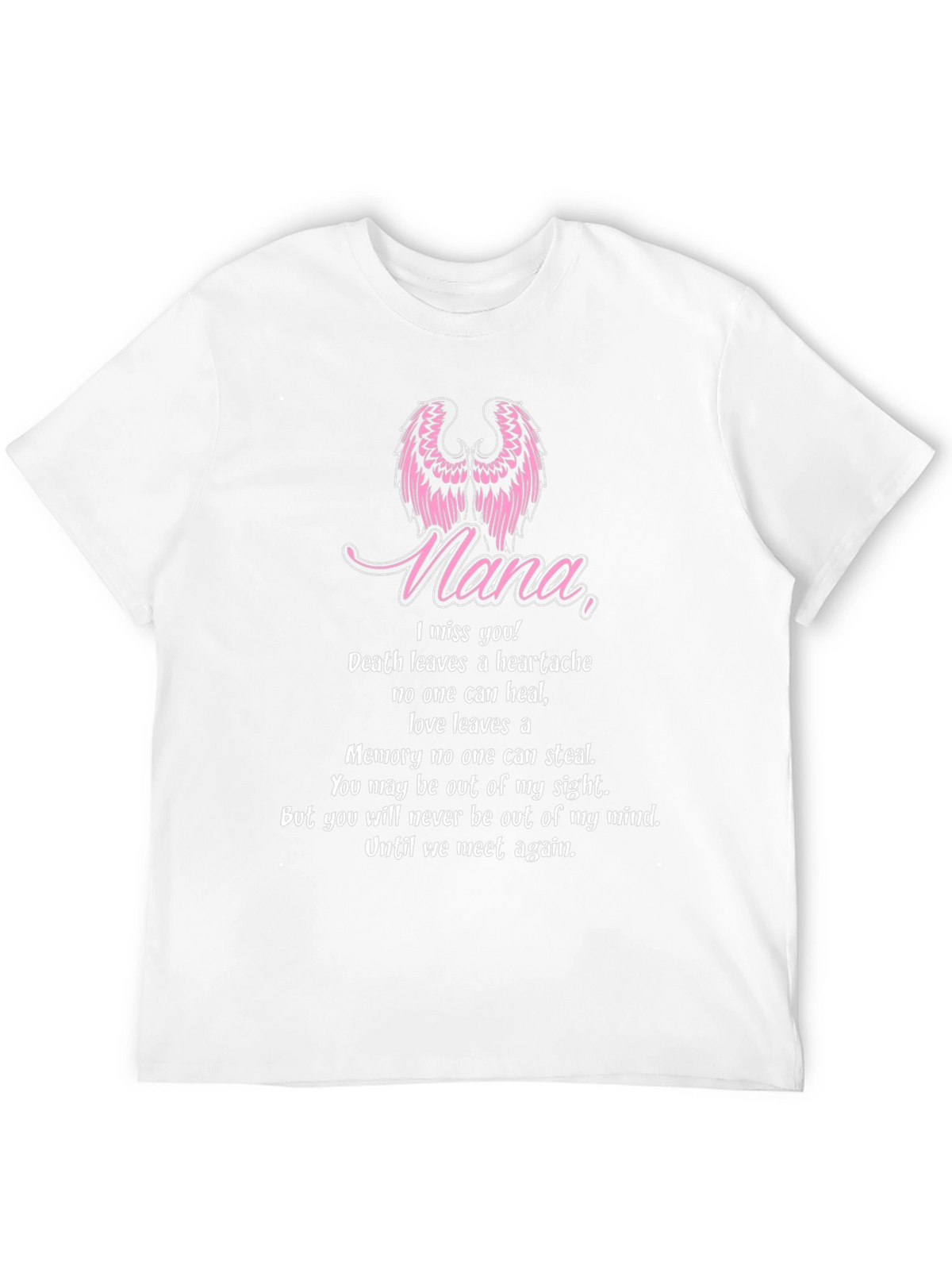 Nana Memorial T-Shirt - Angel Wings Keepsake