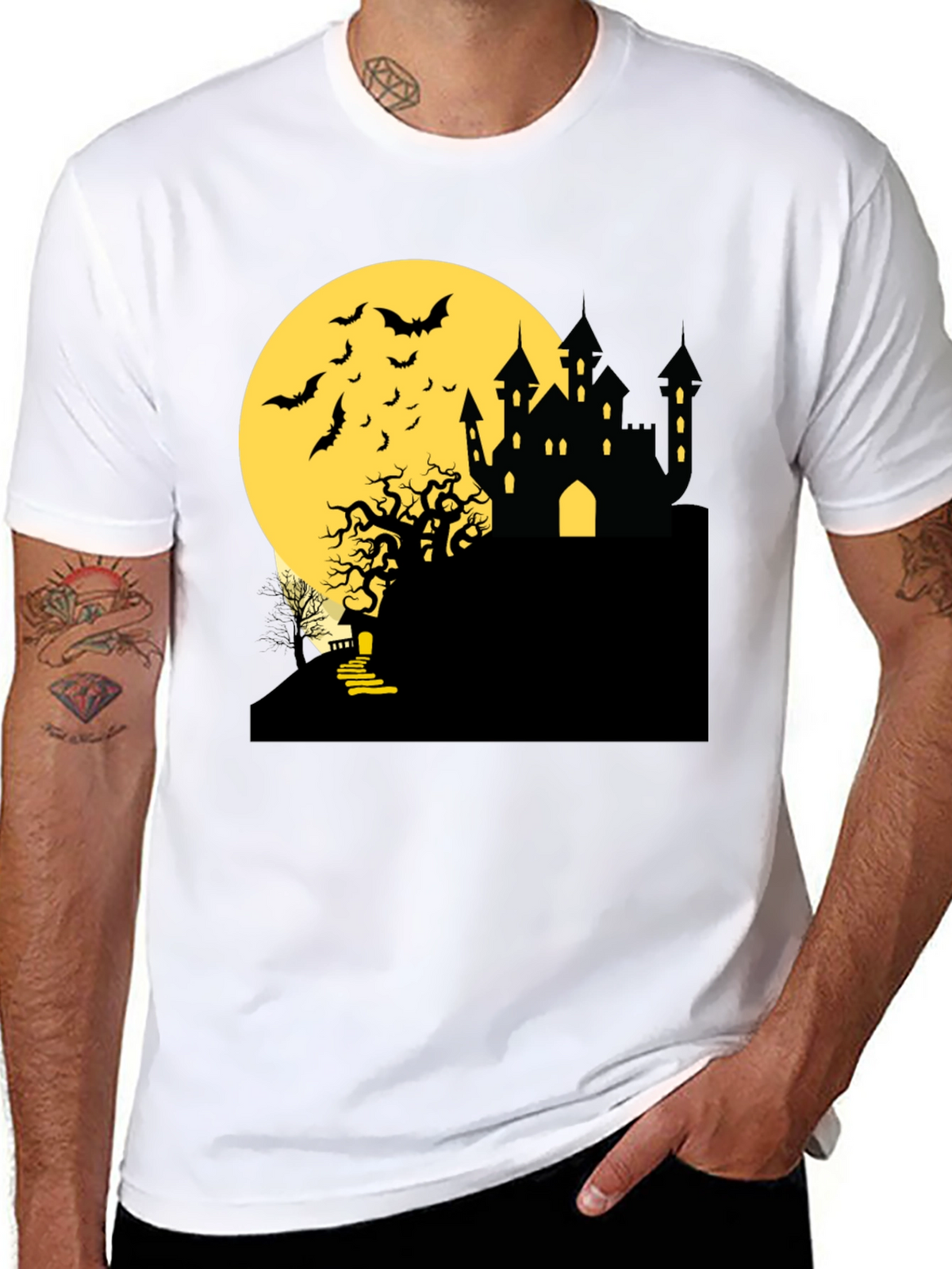 Halloween Castle Moon T-Shirt