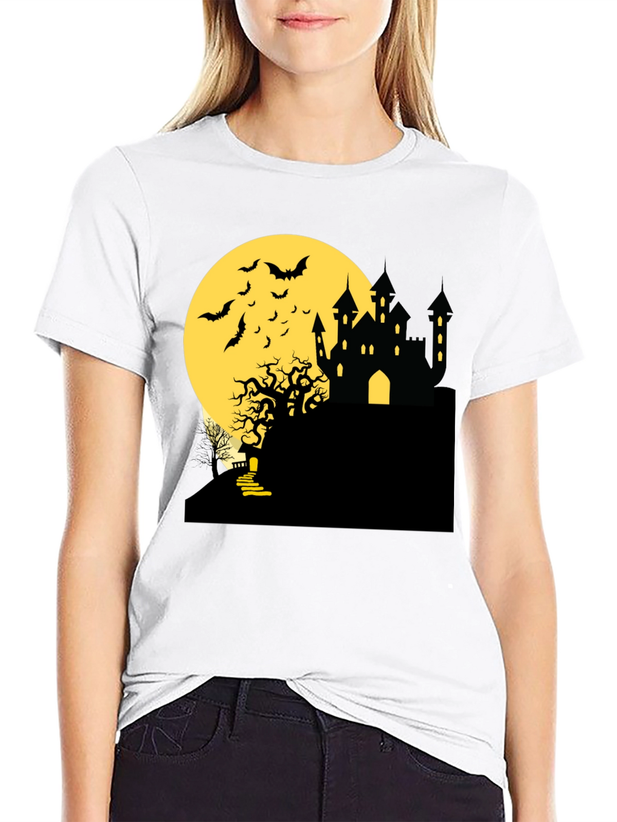 Halloween Castle Moon T-Shirt