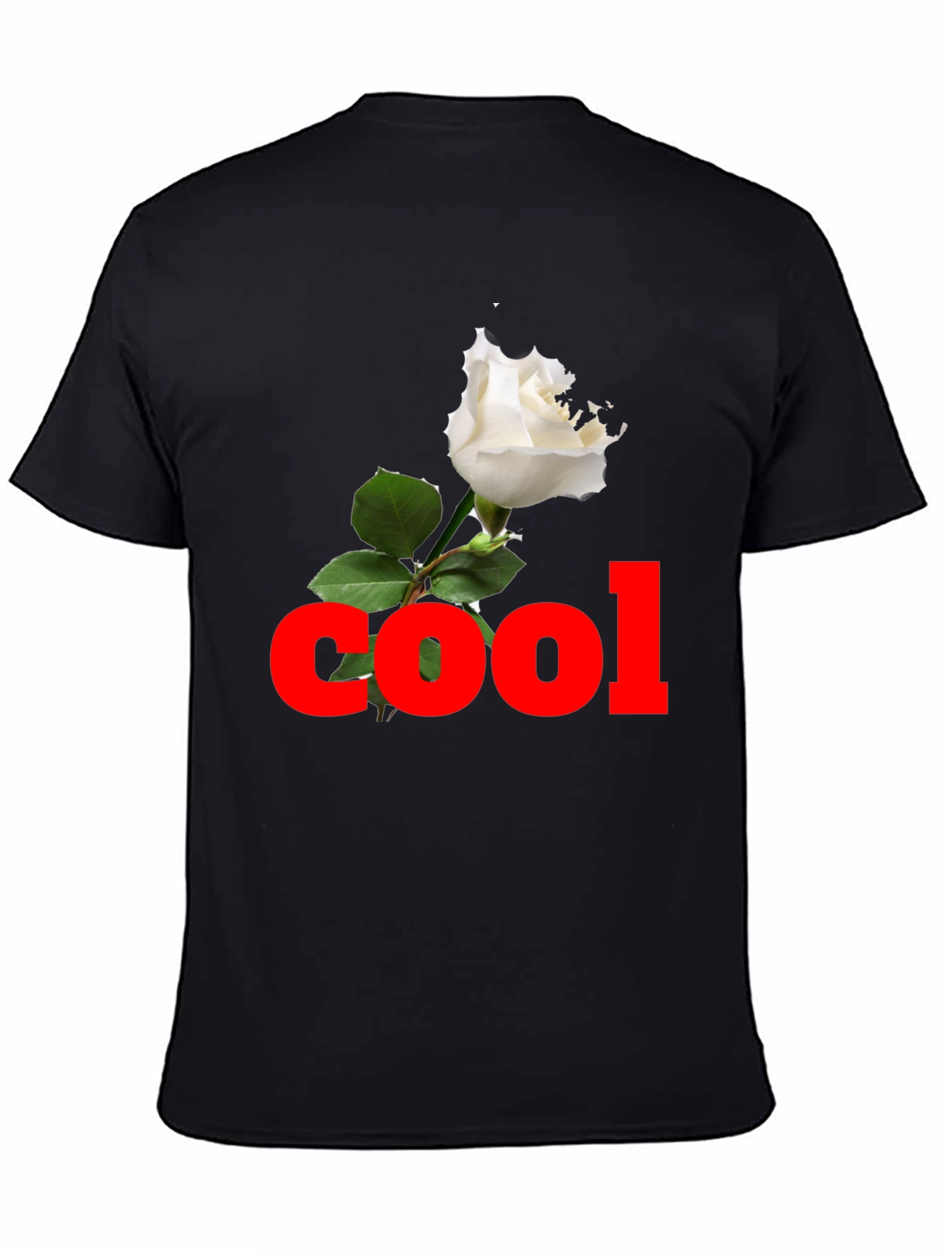 Cool Rose Black T-Shirt