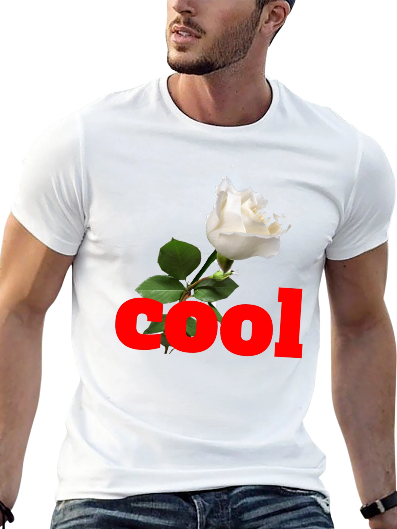 Cool Rose Black T-Shirt