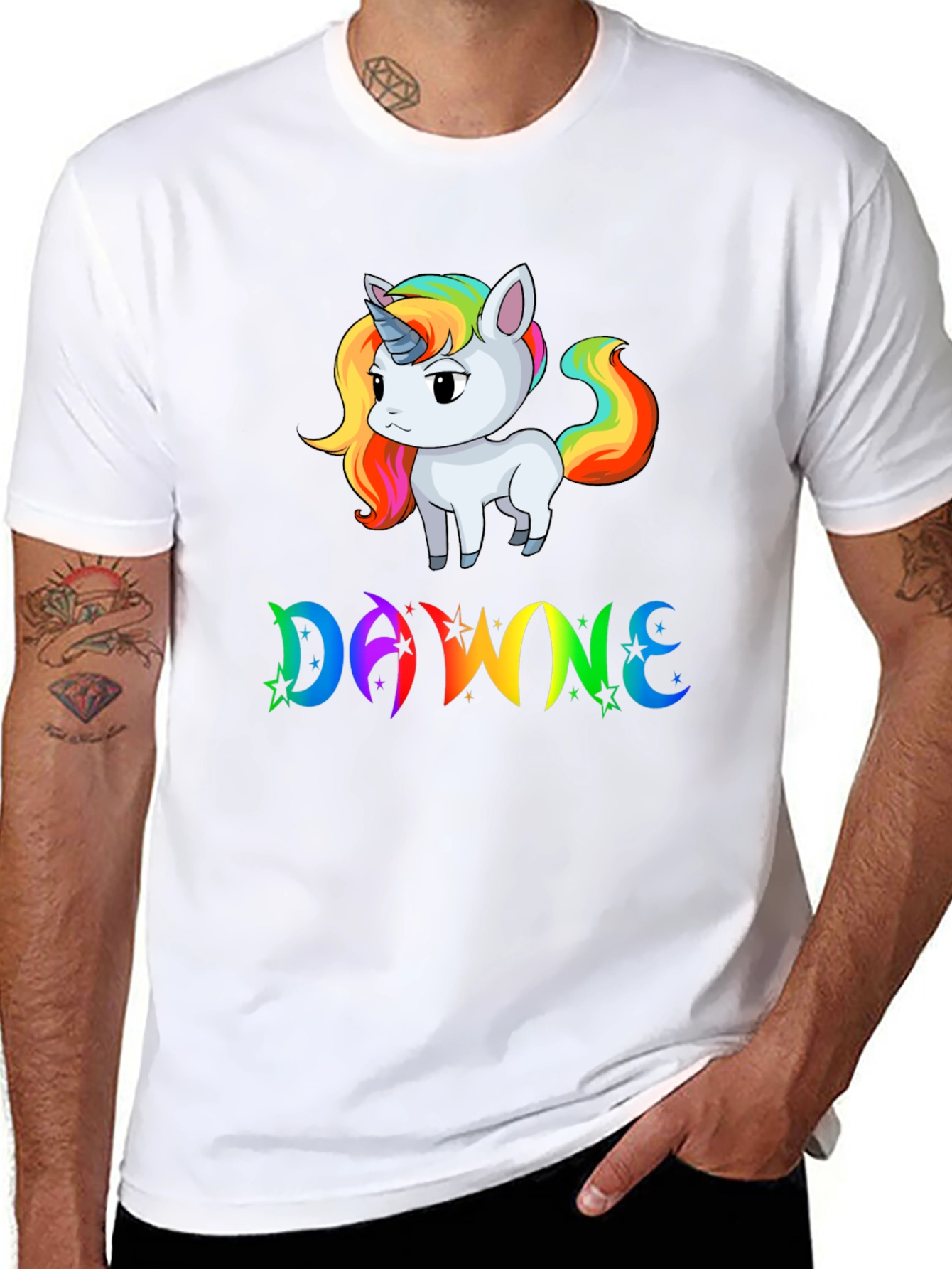DAWNE Unicorn Black T-Shirt