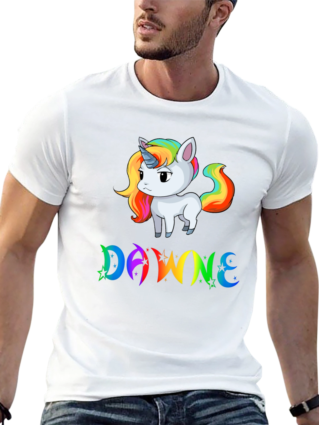 DAWNE Unicorn Black T-Shirt
