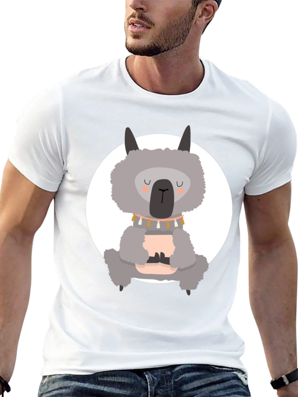 Meditating Llama Graphic Tee