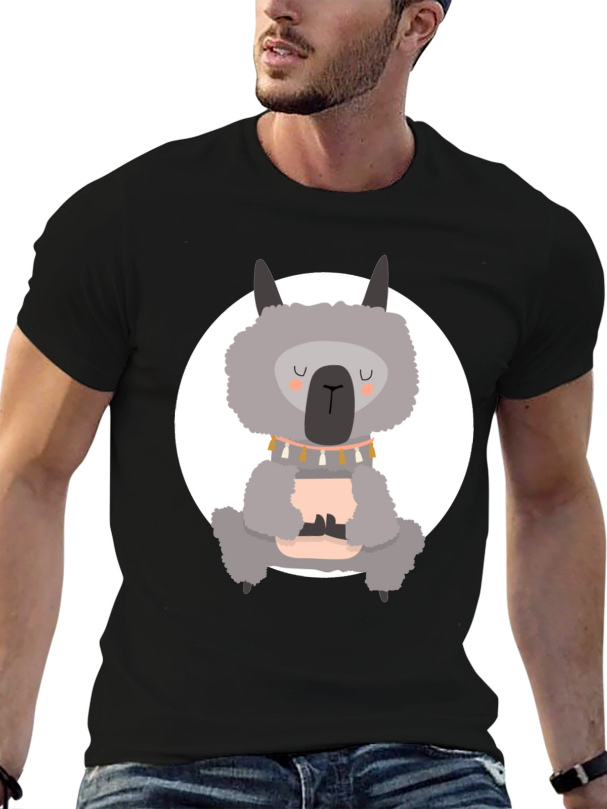 Meditating Llama Graphic Tee