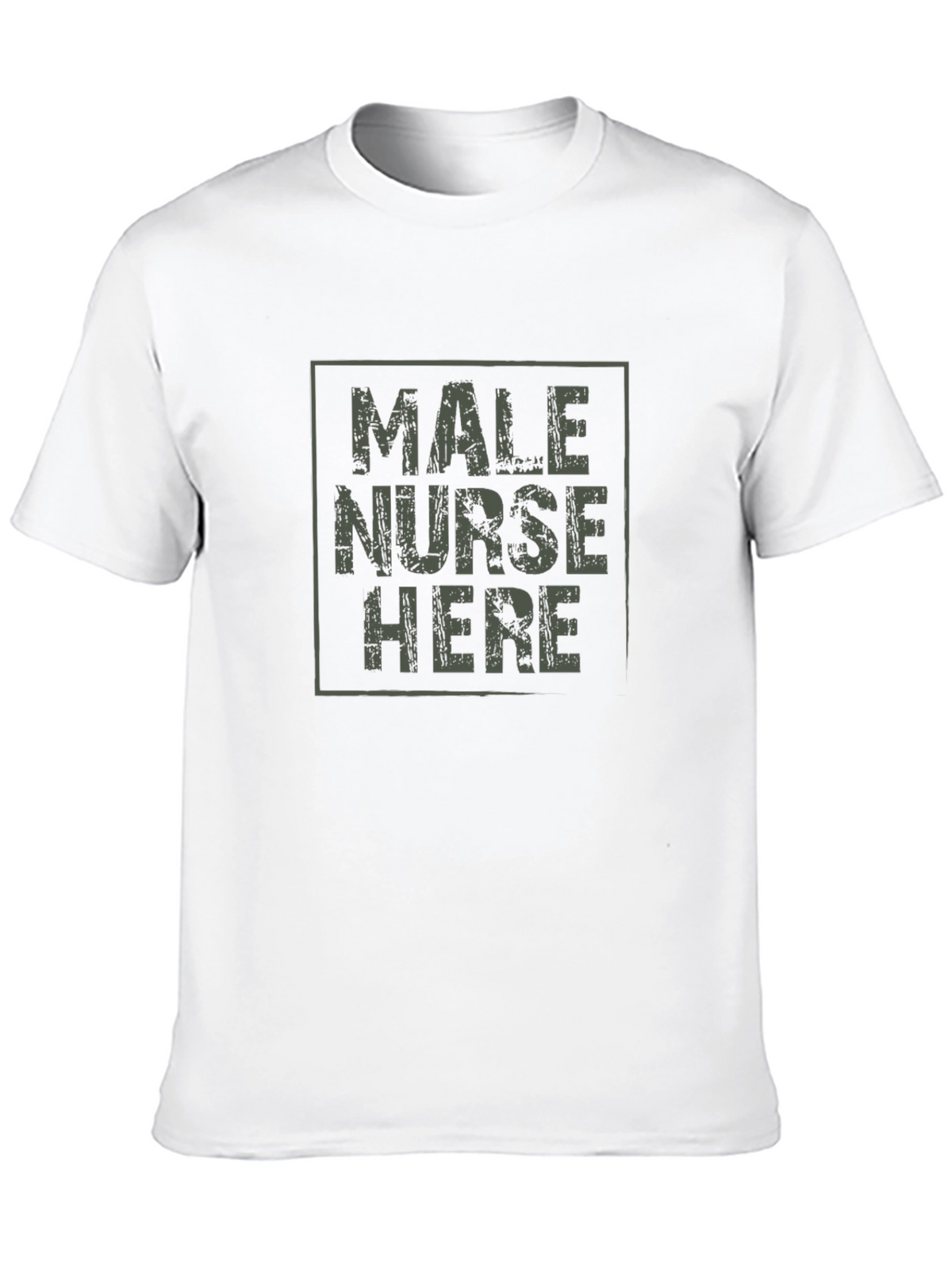 Male Nurse Here Black T-Shirt