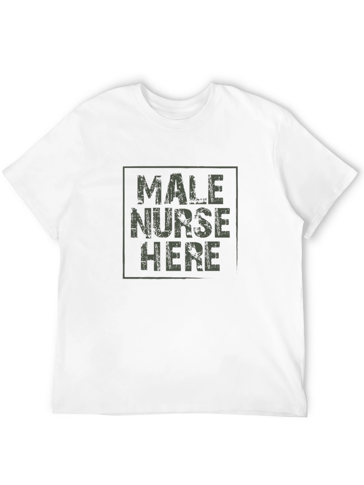 Male Nurse Here Black T-Shirt