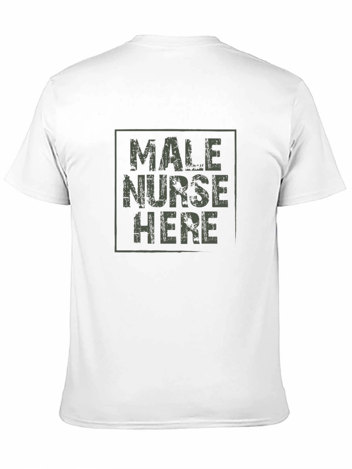 Male Nurse Here Black T-Shirt