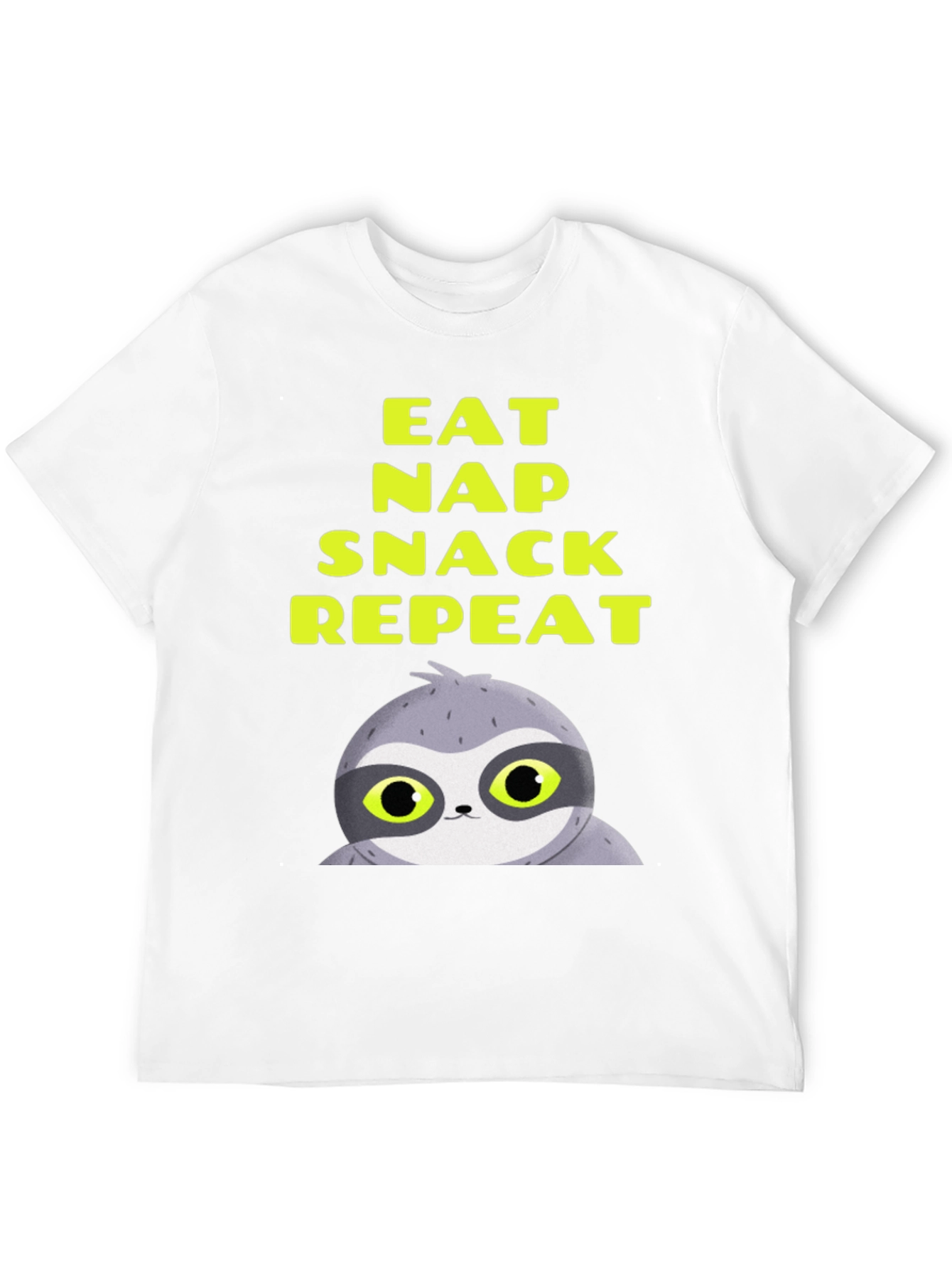 Eat Nap Snack Repeat Sloth Graphic Tee