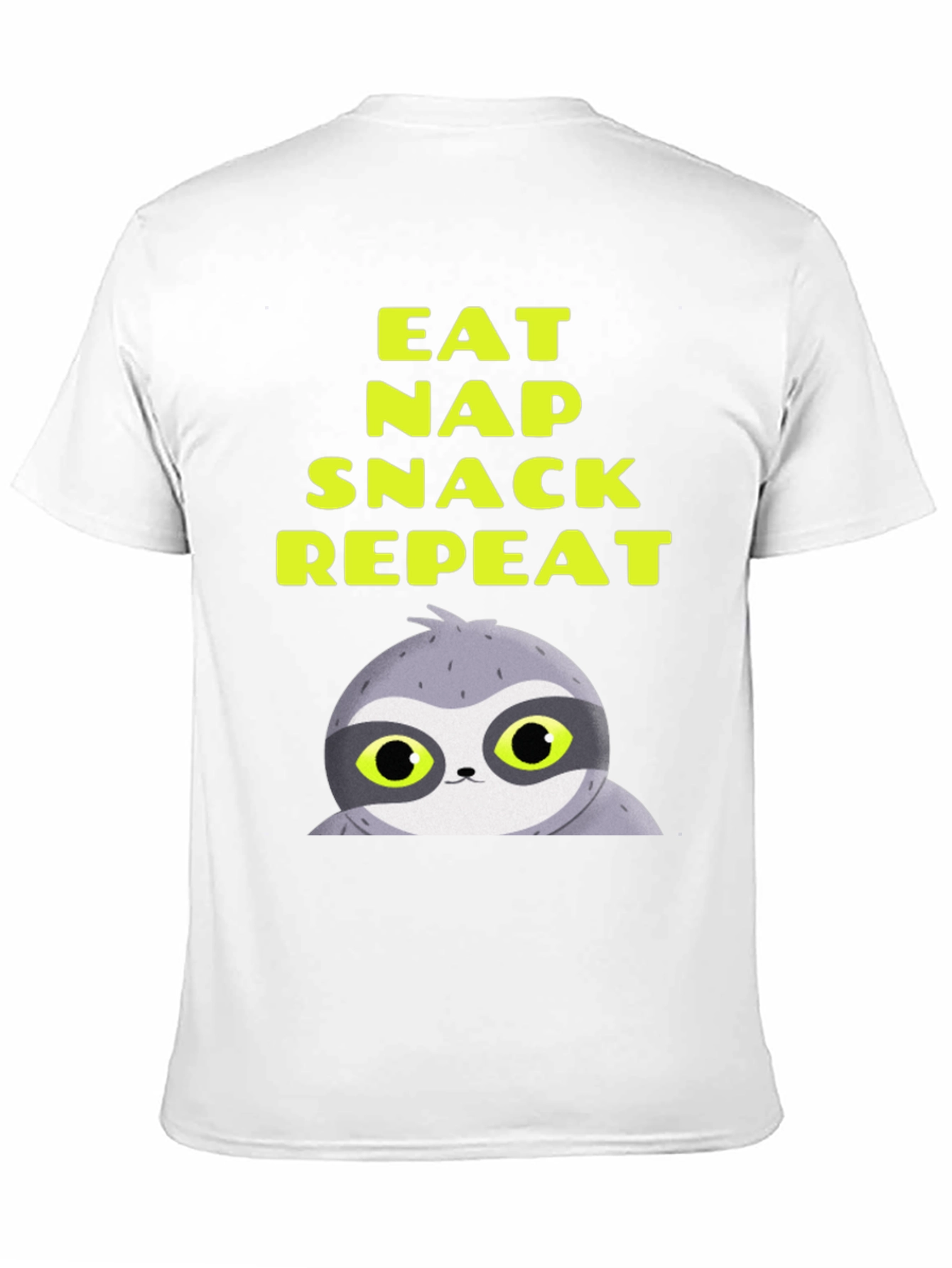 Eat Nap Snack Repeat Sloth Graphic Tee