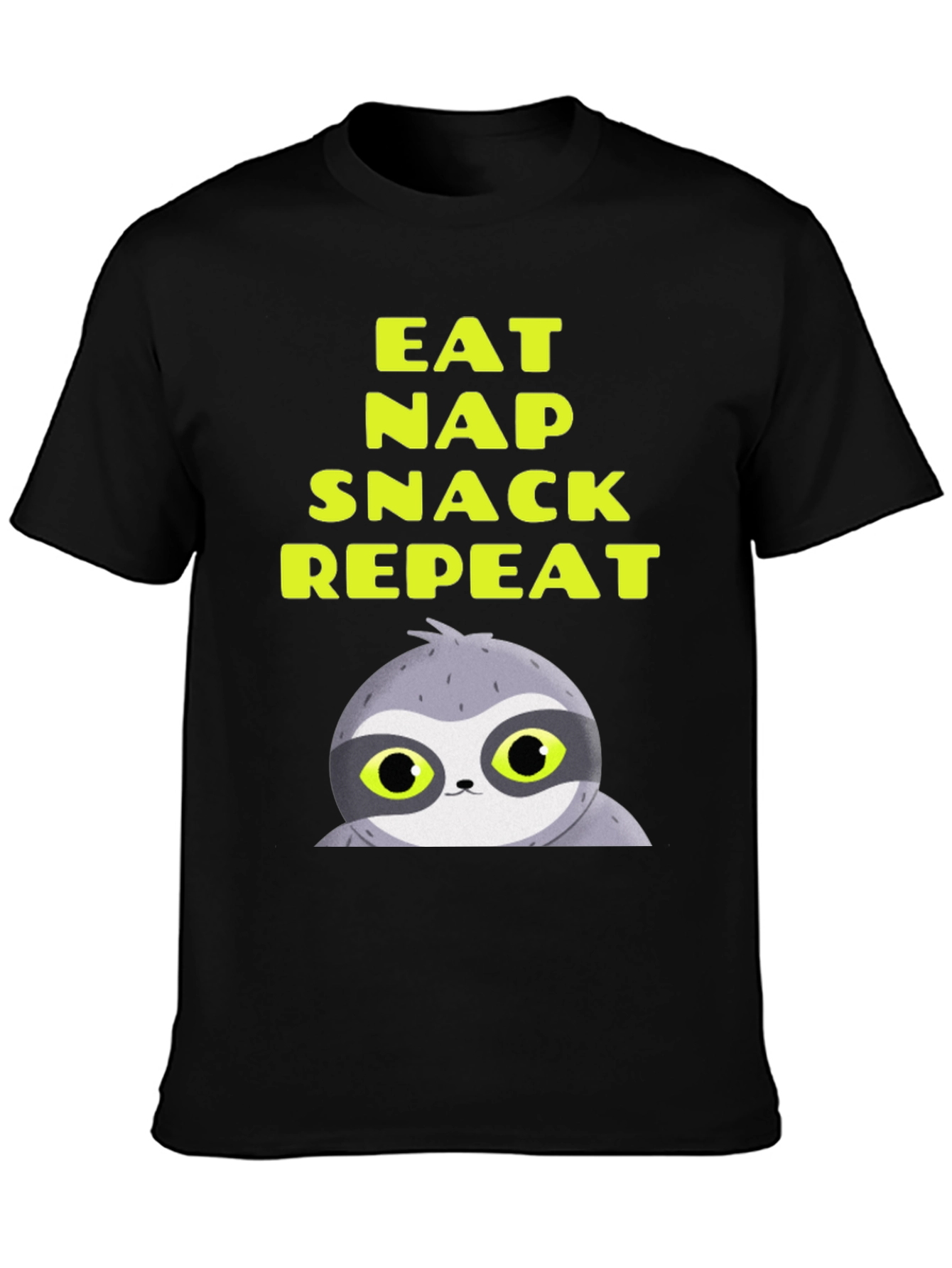 Eat Nap Snack Repeat Sloth Graphic Tee
