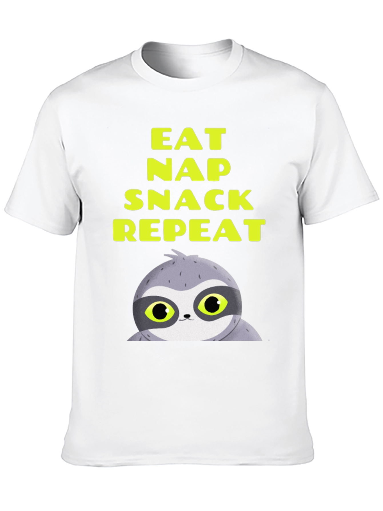 Eat Nap Snack Repeat Sloth Graphic Tee