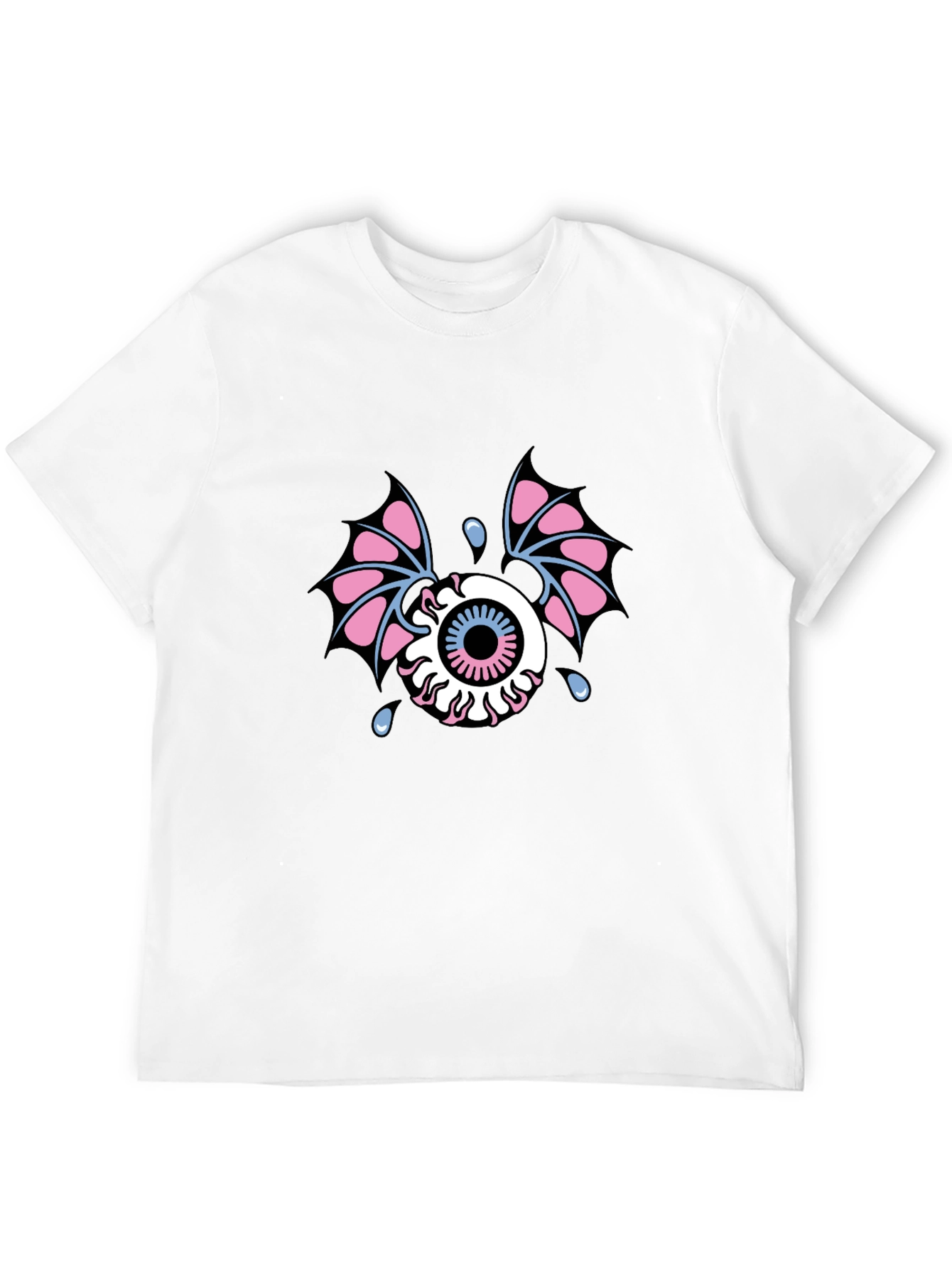 Eye With Wings Graphic Tee - Black Cotton