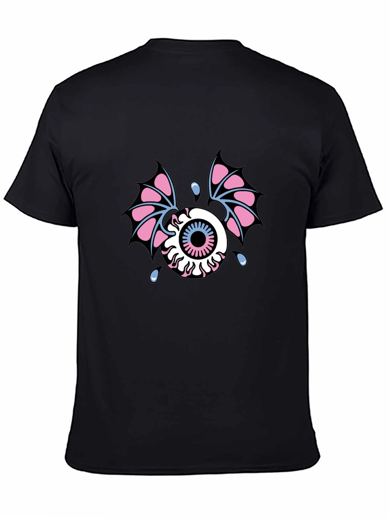 Eye With Wings Graphic Tee - Black Cotton