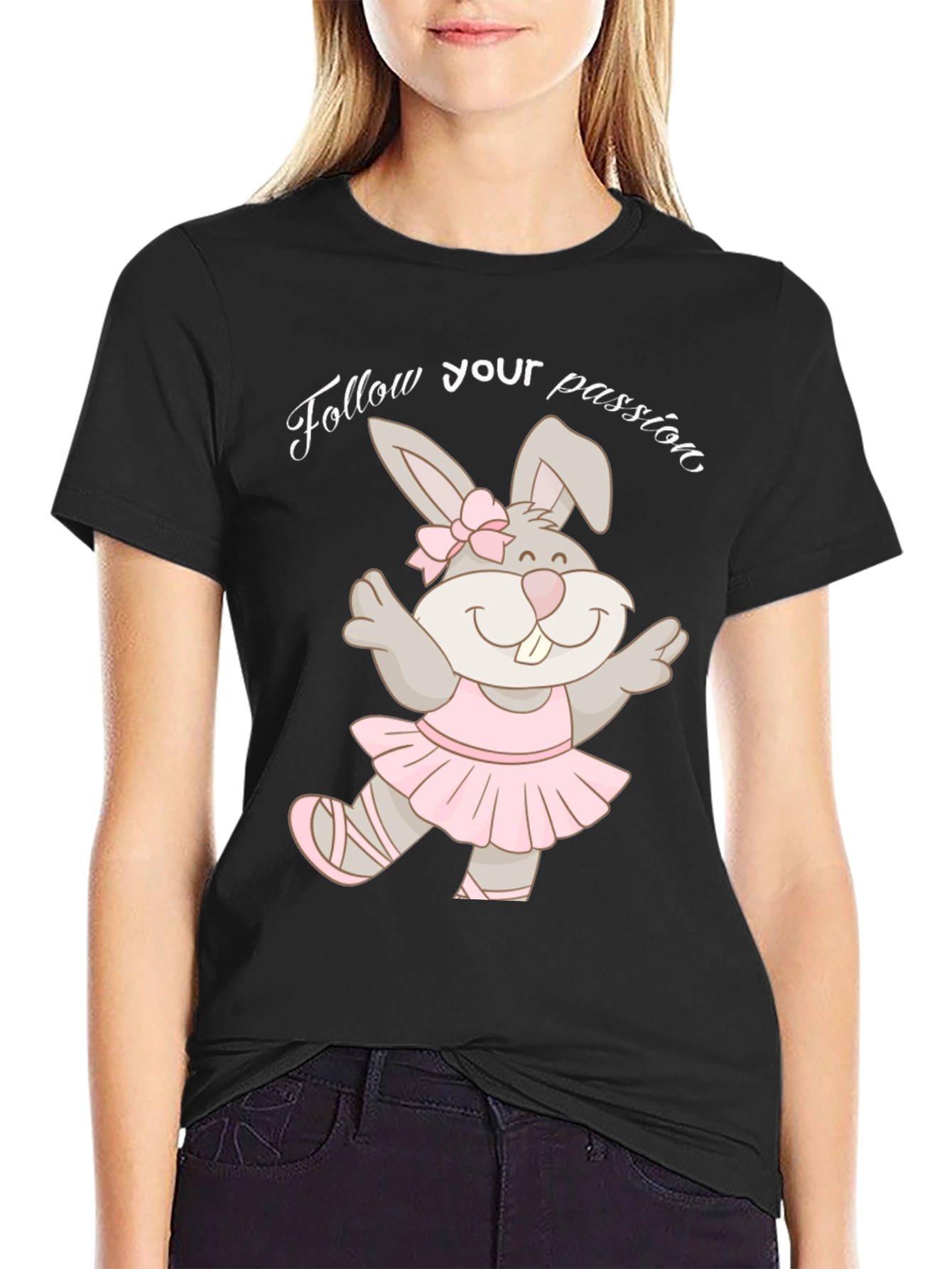 Dancing Bunny T-Shirt - Follow Your Passion!