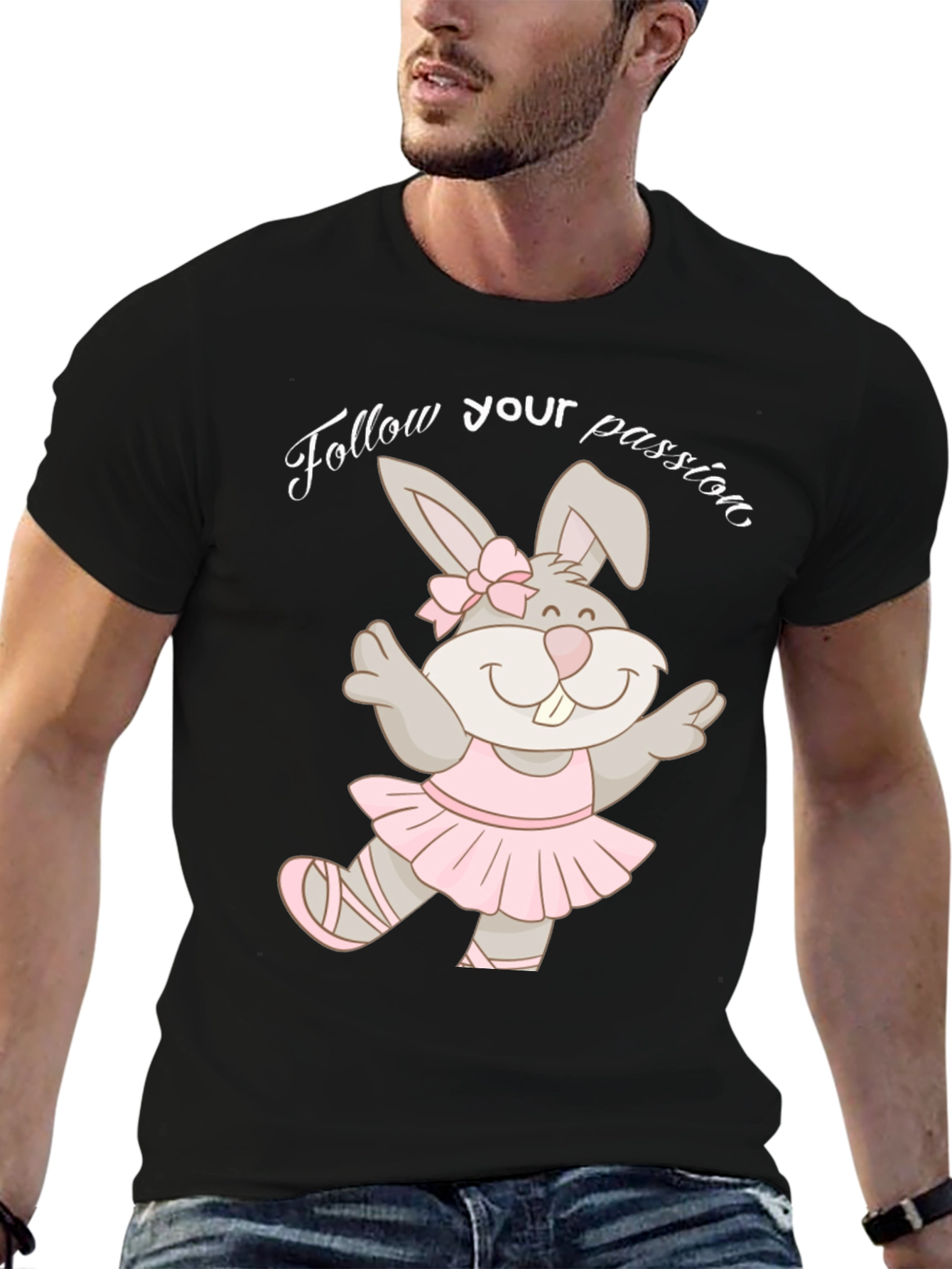 Dancing Bunny T-Shirt - Follow Your Passion!