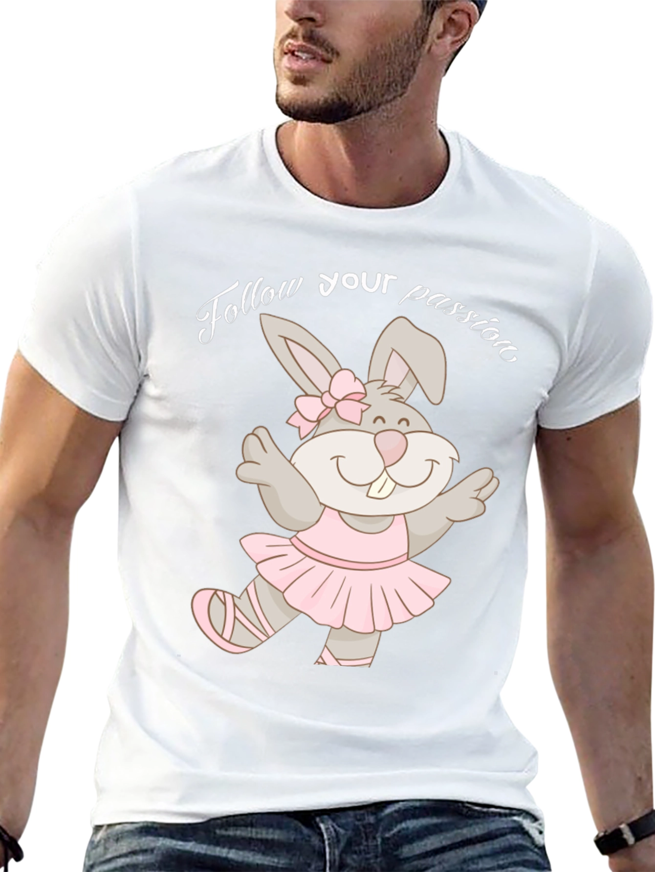 Dancing Bunny T-Shirt - Follow Your Passion!