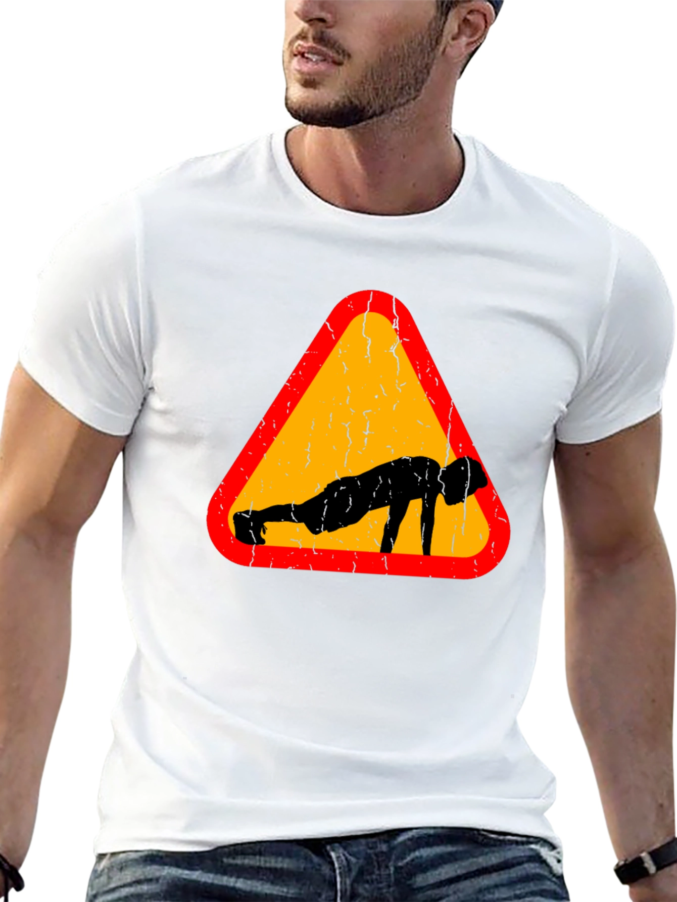 Push-Up Warning Black T-Shirt