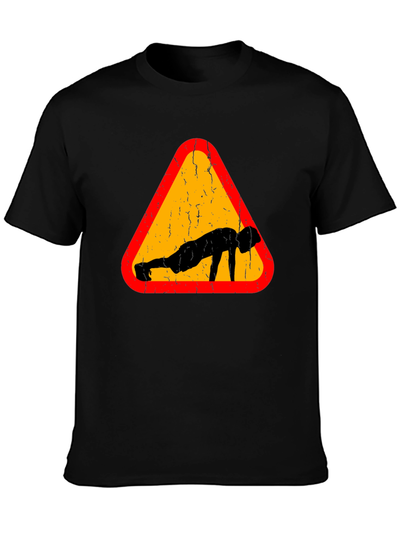 Push-Up Warning Black T-Shirt