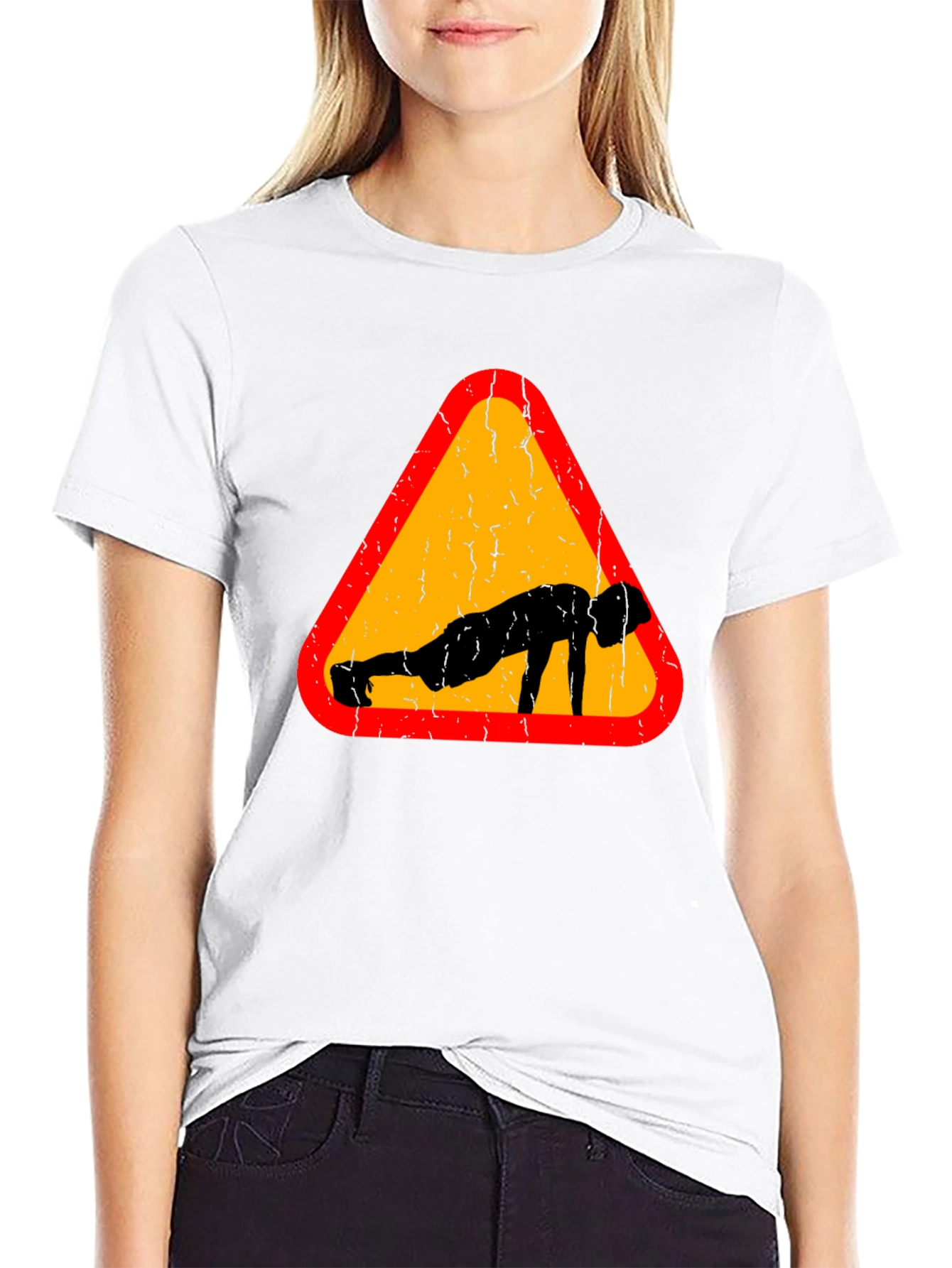 Push-Up Warning Black T-Shirt