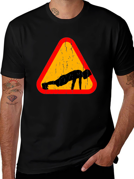 Push-Up Warning Black T-Shirt