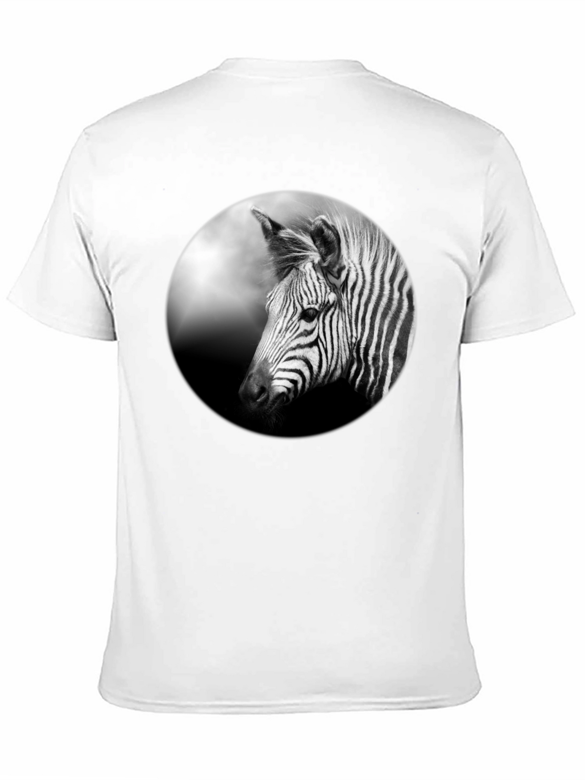 Black Zebra Portrait Graphic Tee