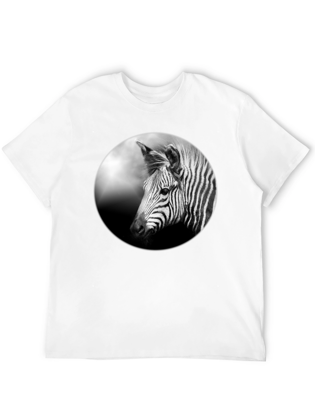 Black Zebra Portrait Graphic Tee