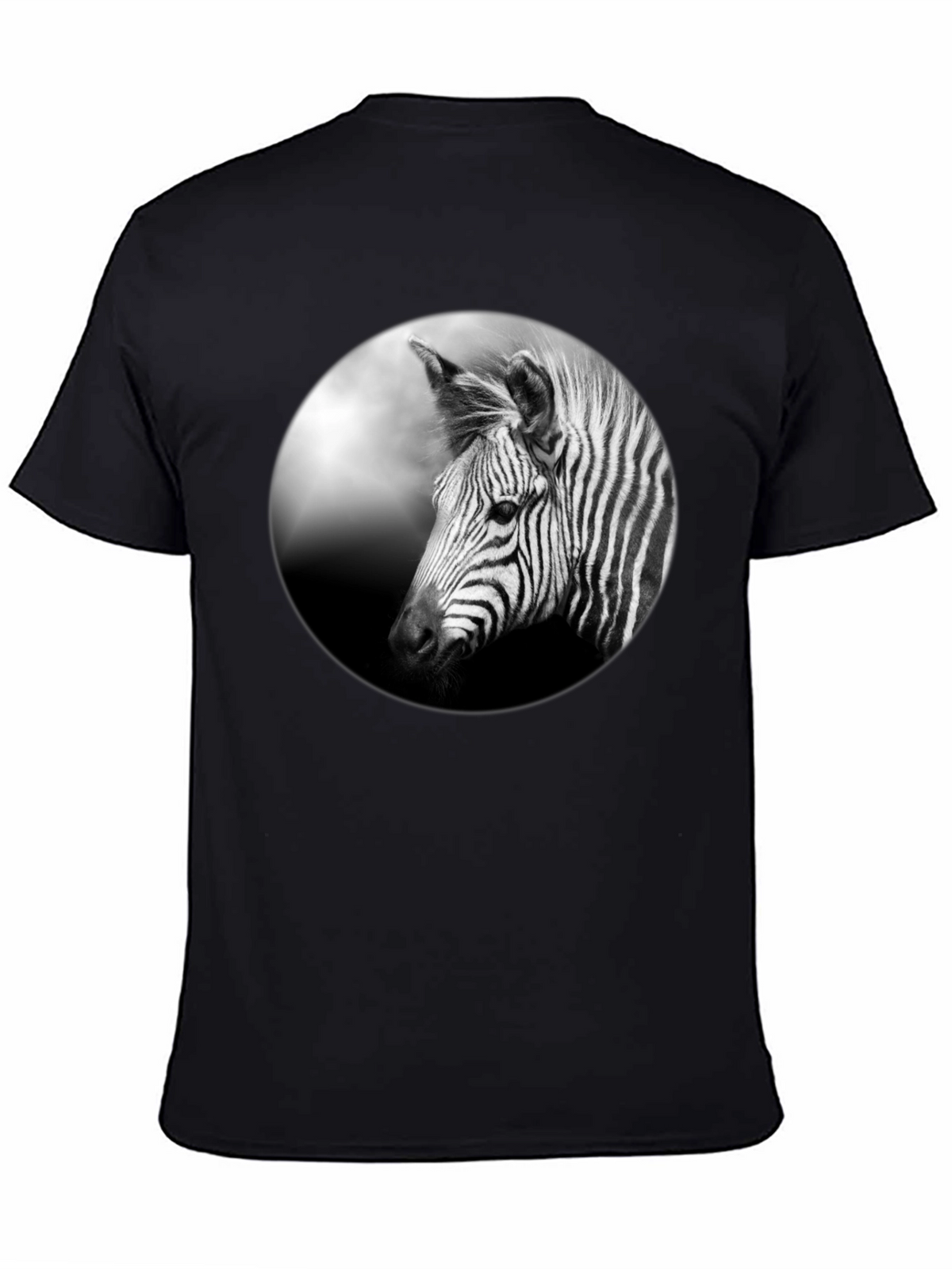Black Zebra Portrait Graphic Tee