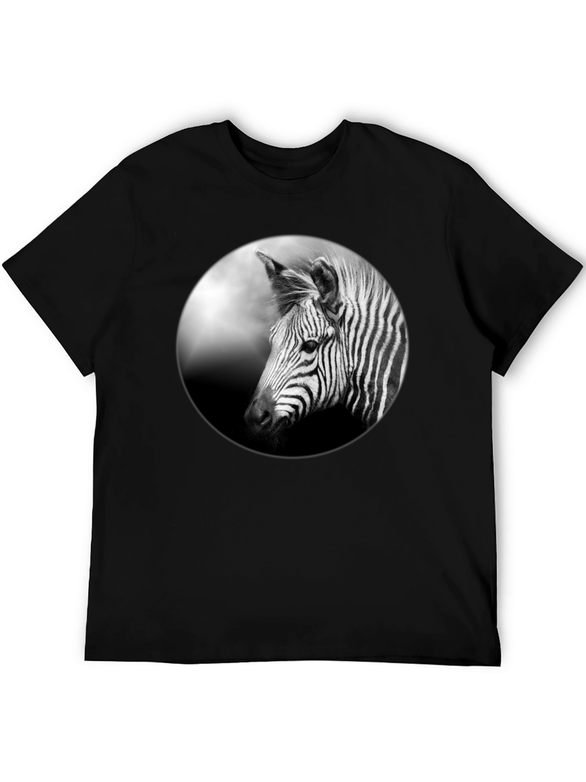 Black Zebra Portrait Graphic Tee