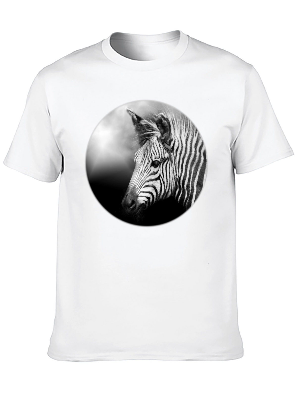 Black Zebra Portrait Graphic Tee