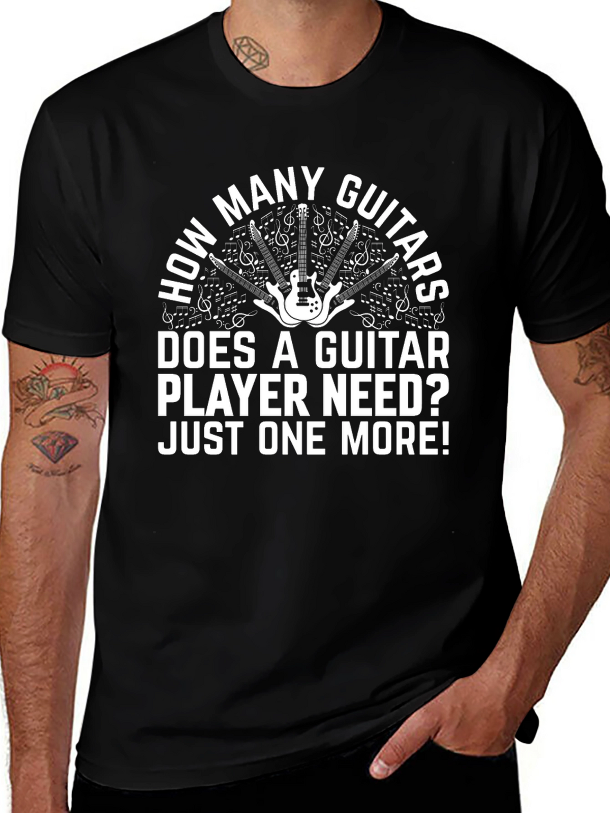 Guitar Player T-Shirt - How Many Guitars?