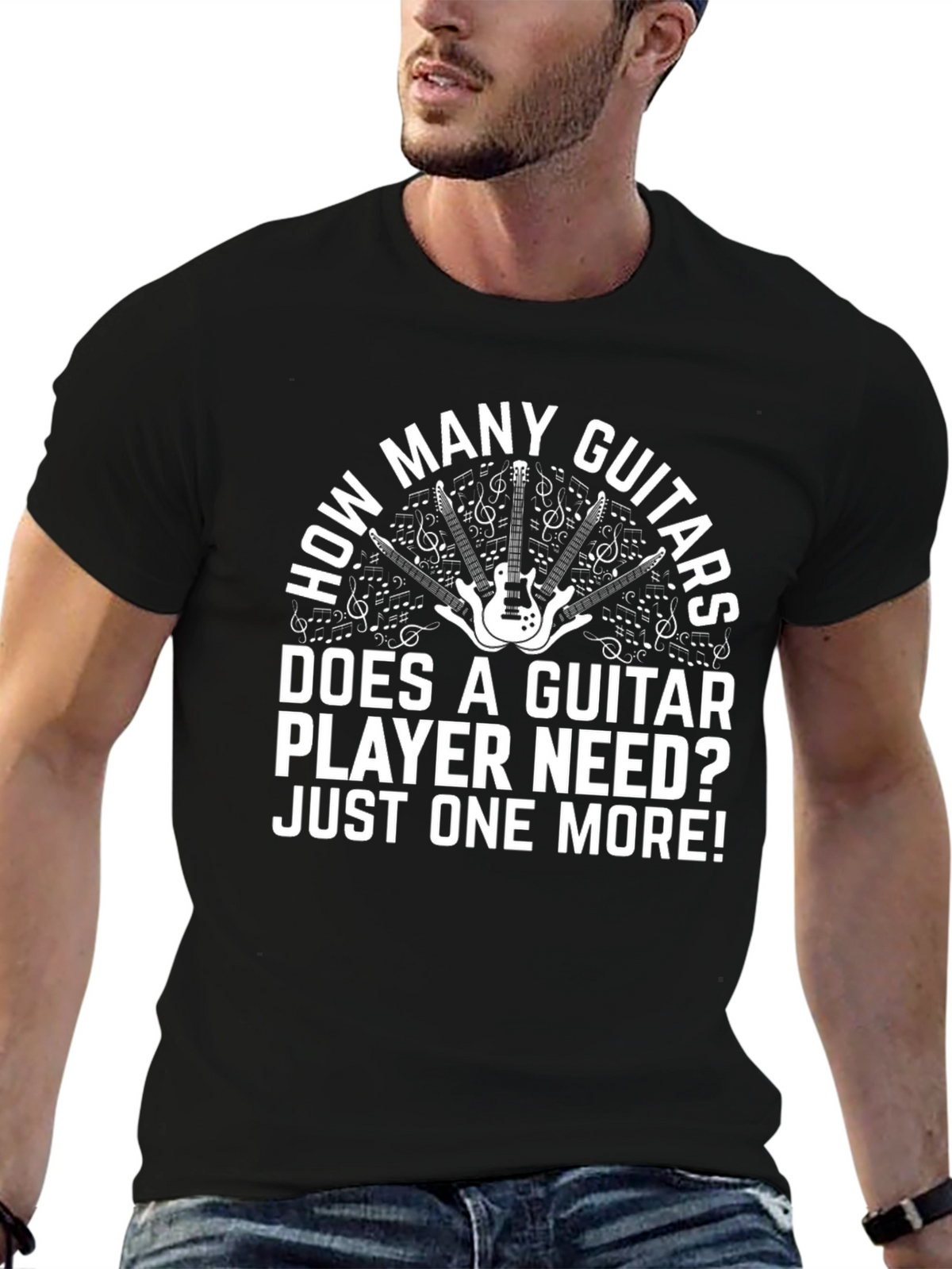 Guitar Player T-Shirt - How Many Guitars?