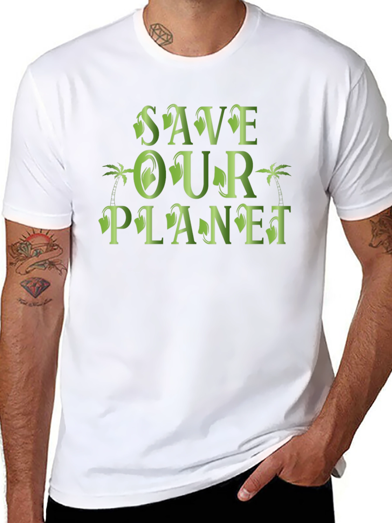 Save Our Planet Graphic T-Shirt - Eco-Friendly Design