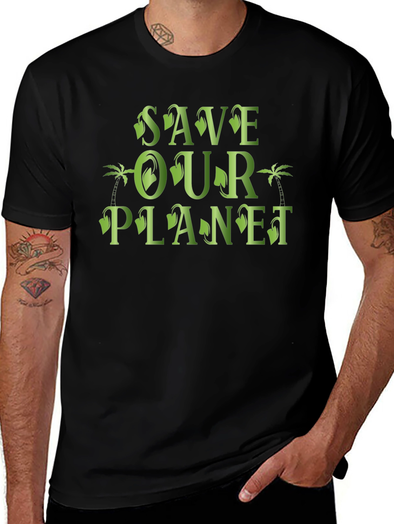 Save Our Planet Graphic T-Shirt - Eco-Friendly Design
