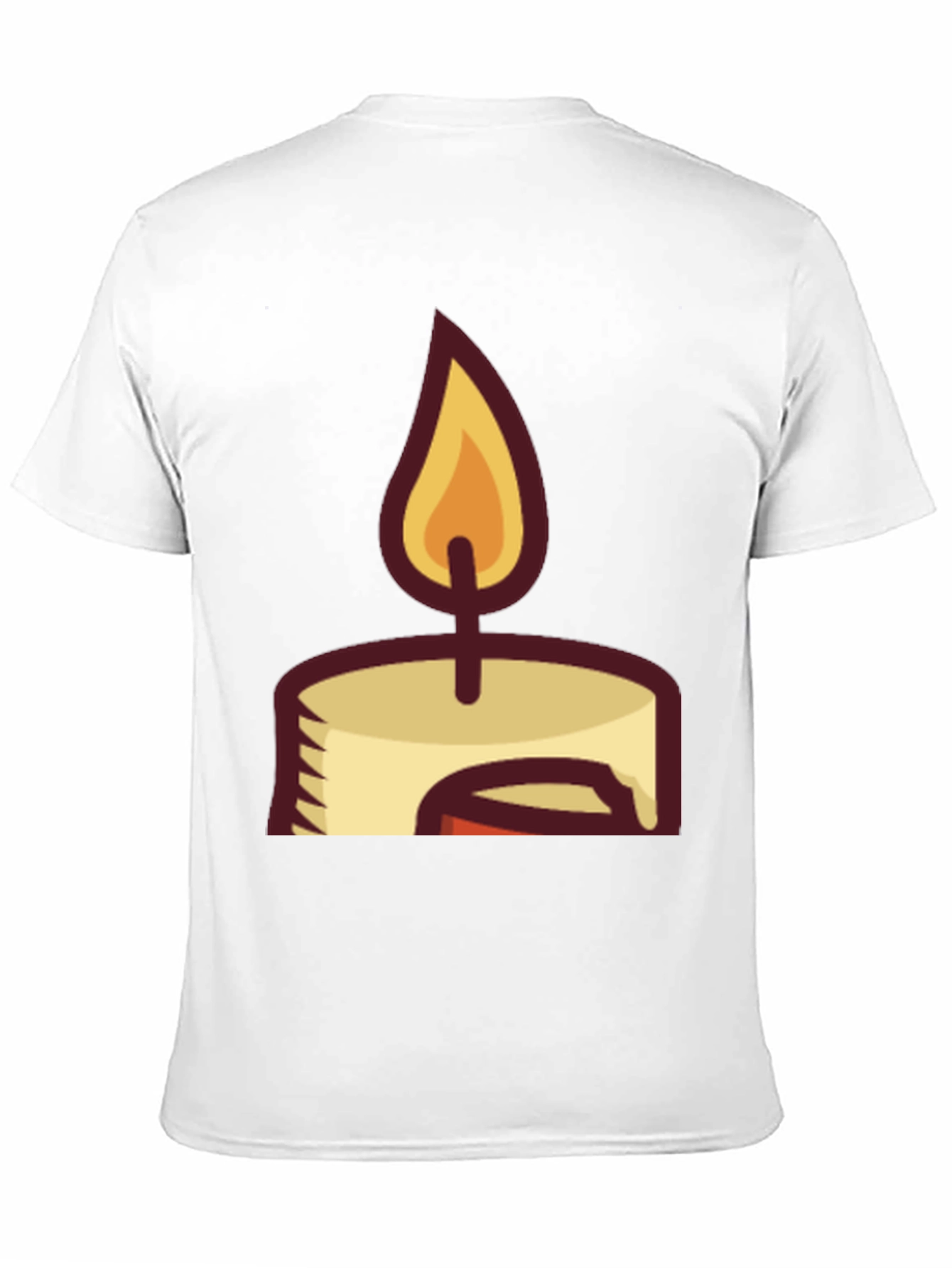 Candle Graphic Tee - Black Cotton Blend T-Shirt