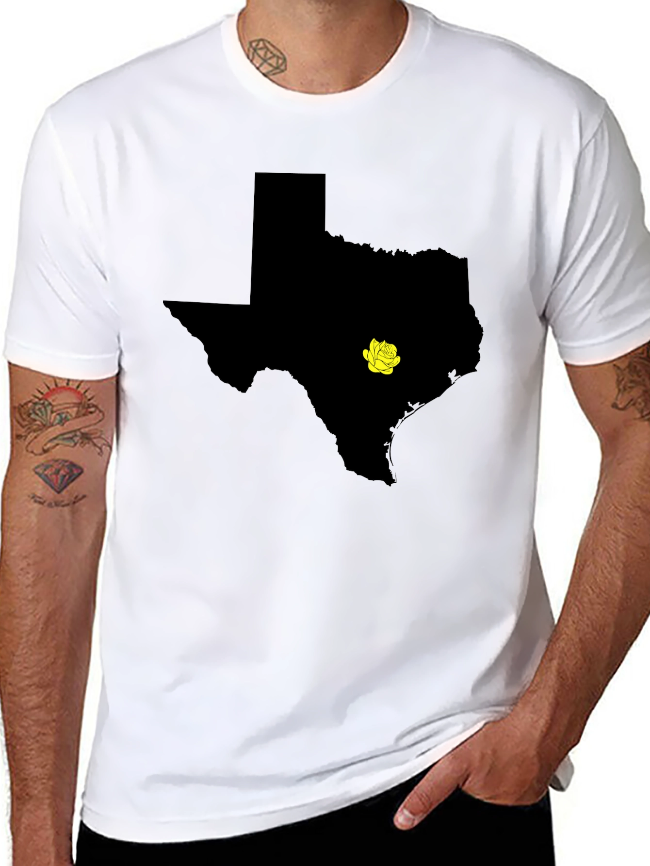 Texas State Pride T-Shirt - Yellow Rose Edition