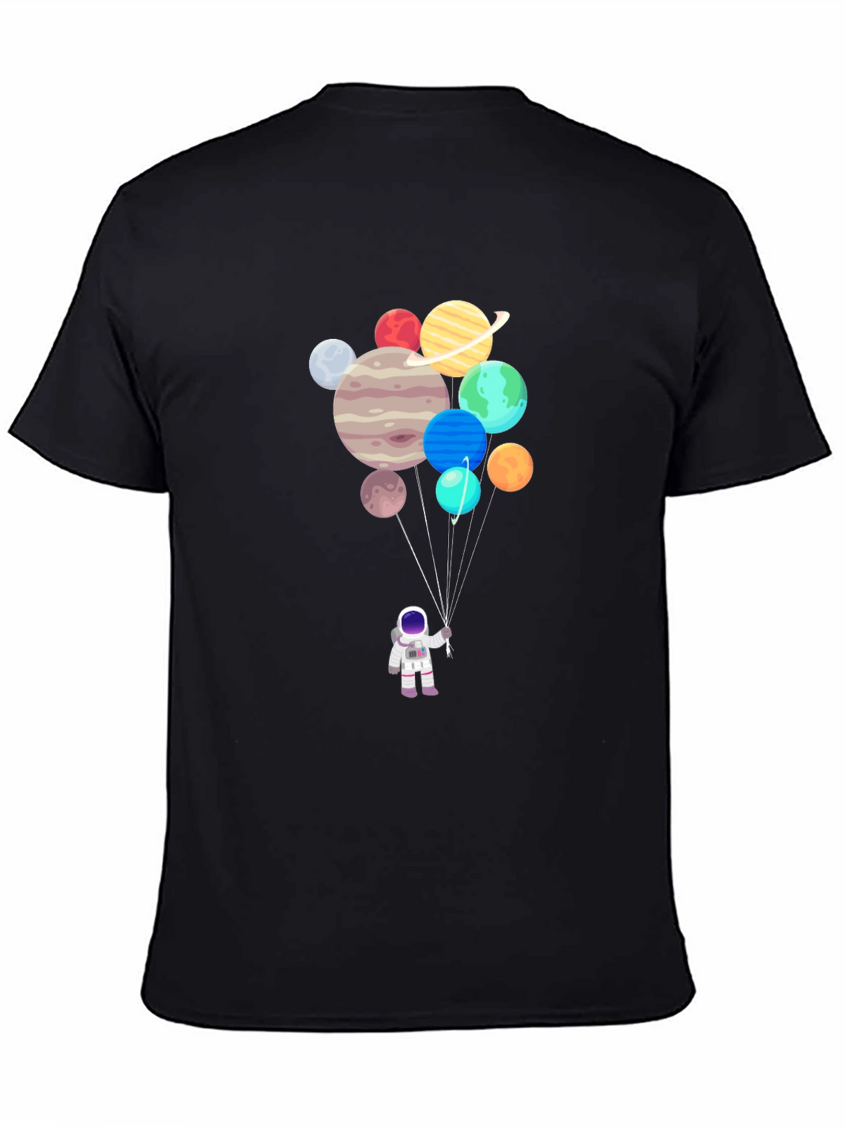 Astronaut Planet Balloons Graphic Tee