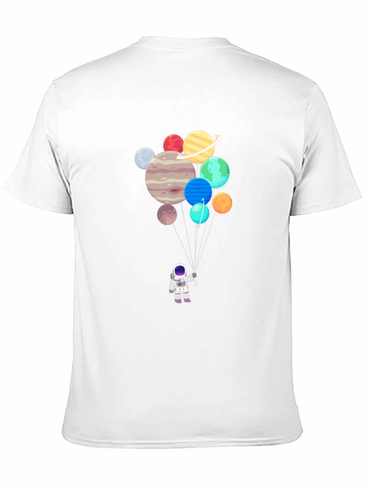 Astronaut Planet Balloons Graphic Tee