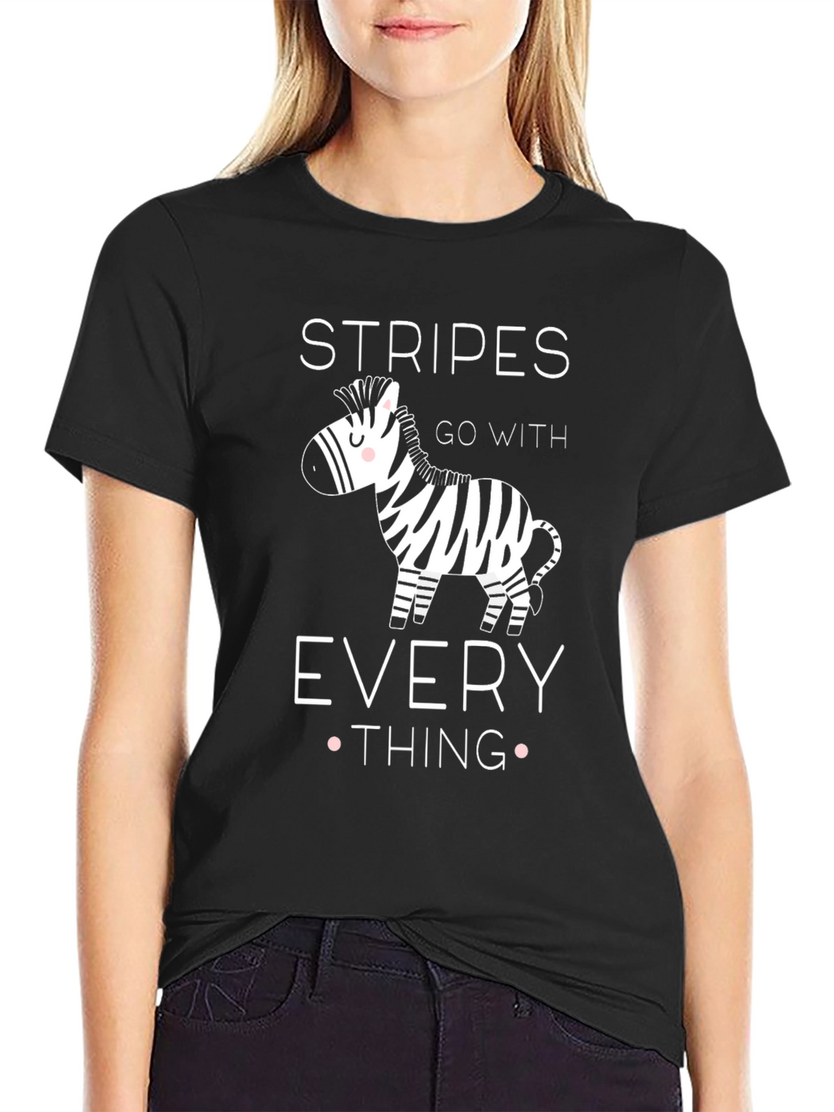 Stripes Go With Everything Zebra Graphic T-Shirt