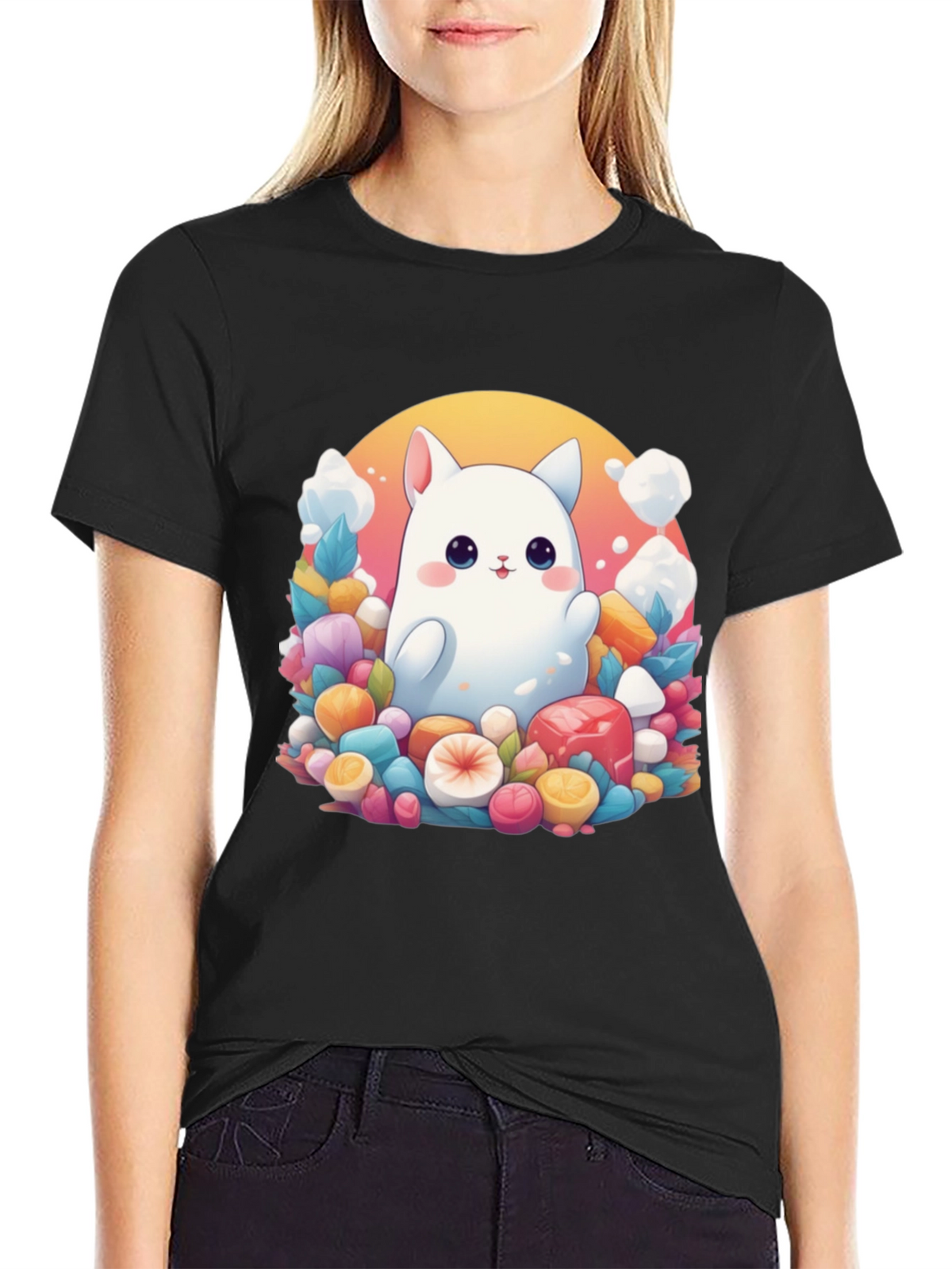 Kawaii Cat Candy T-Shirt